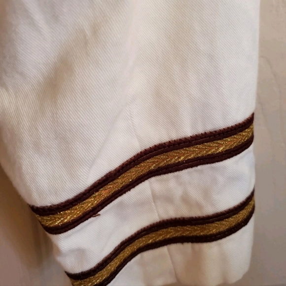 WHITE WITH GOLD ladies Jacket By PRAVATA SIZE 4 - Picture 5 of 10